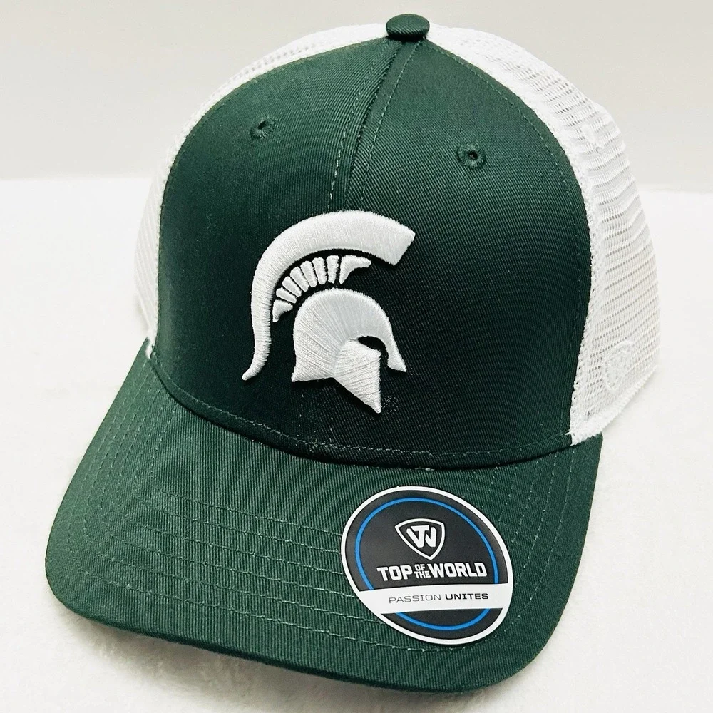 Top of the World Michigan State‎ Spartans Trucker Hat Cap Adjustable Green NCAA